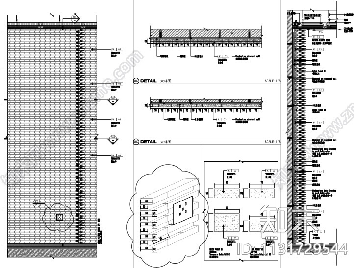 恒禾置地五缘湾璞尚酒店中餐厅装修施工图cad施工图下载【ID:1131729544】
