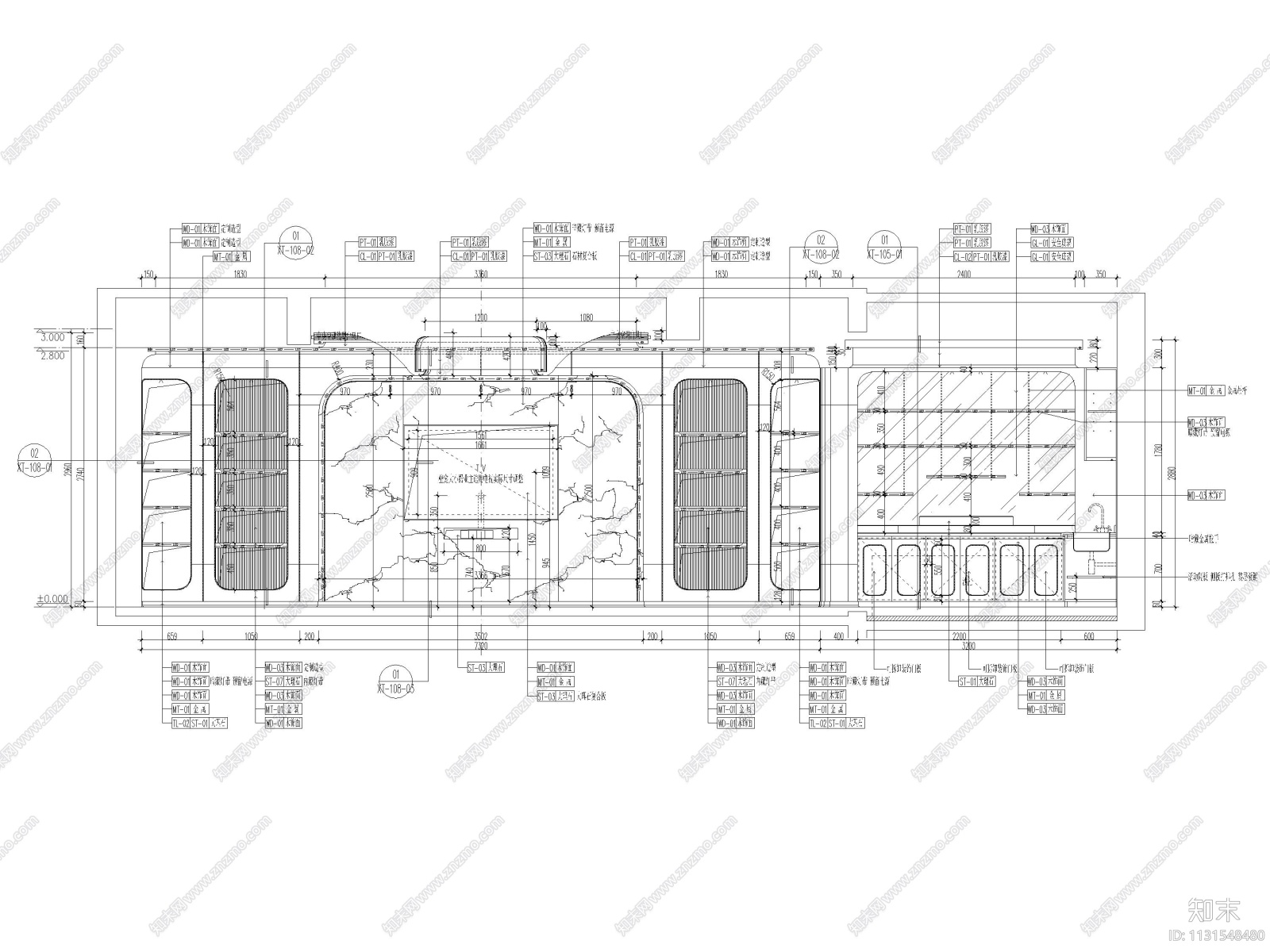 江苏1200㎡二层五居室别墅设计全套施工图施工图下载【ID:1131548480】