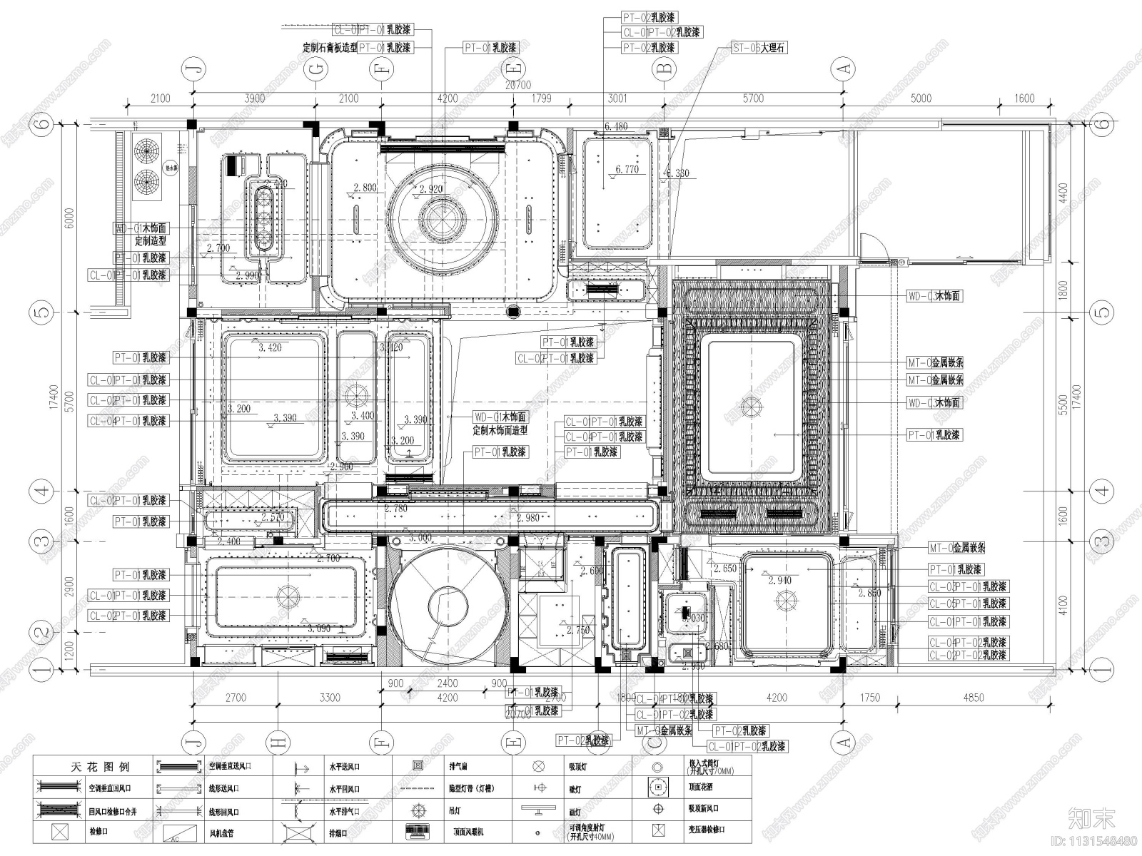 江苏1200㎡二层五居室别墅设计全套施工图施工图下载【ID:1131548480】