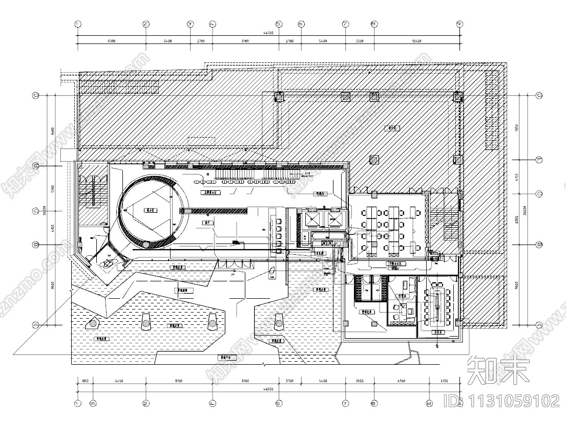 广东广州现代极简售楼处CAD施工图+效果图cad施工图下载【ID:1131059102】