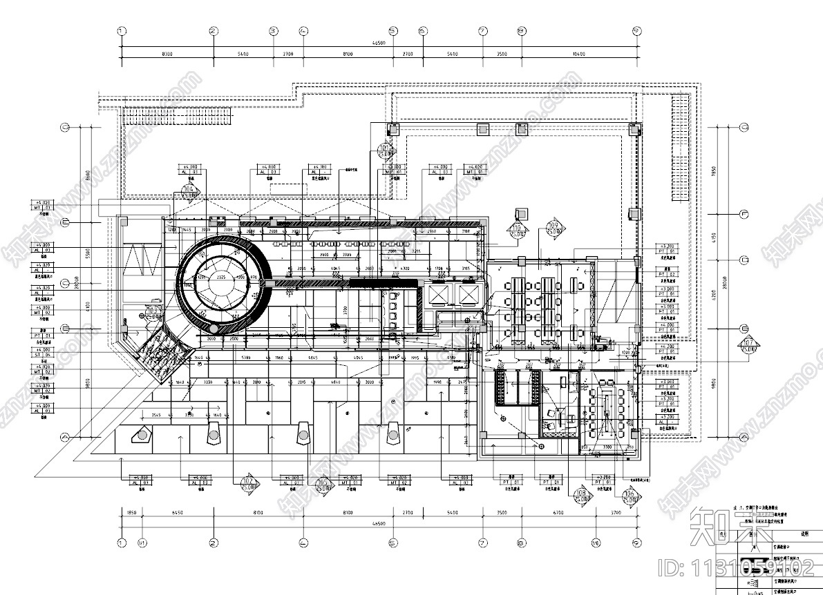 广东广州现代极简售楼处CAD施工图+效果图cad施工图下载【ID:1131059102】