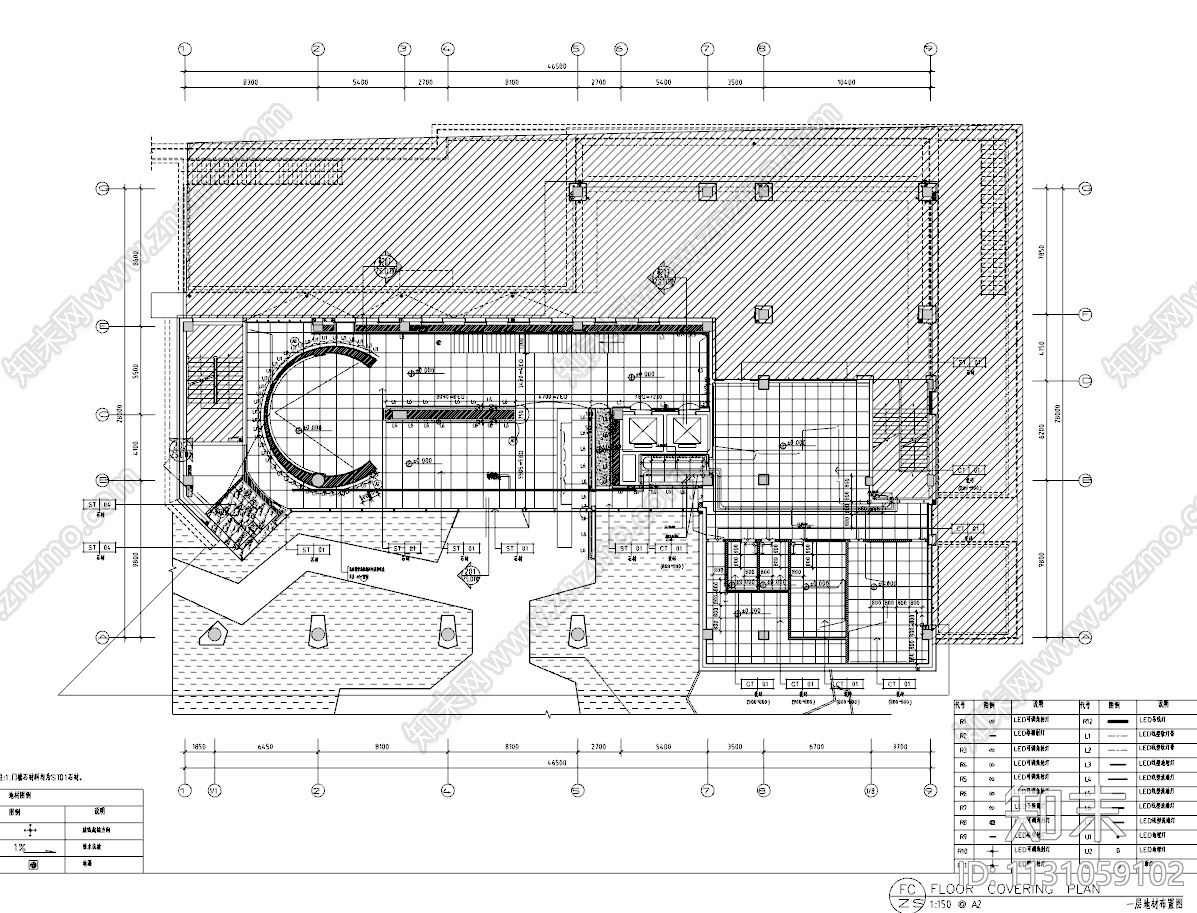 广东广州现代极简售楼处CAD施工图+效果图cad施工图下载【ID:1131059102】