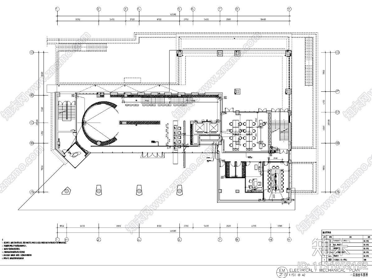 广东广州现代极简售楼处CAD施工图+效果图cad施工图下载【ID:1131059102】