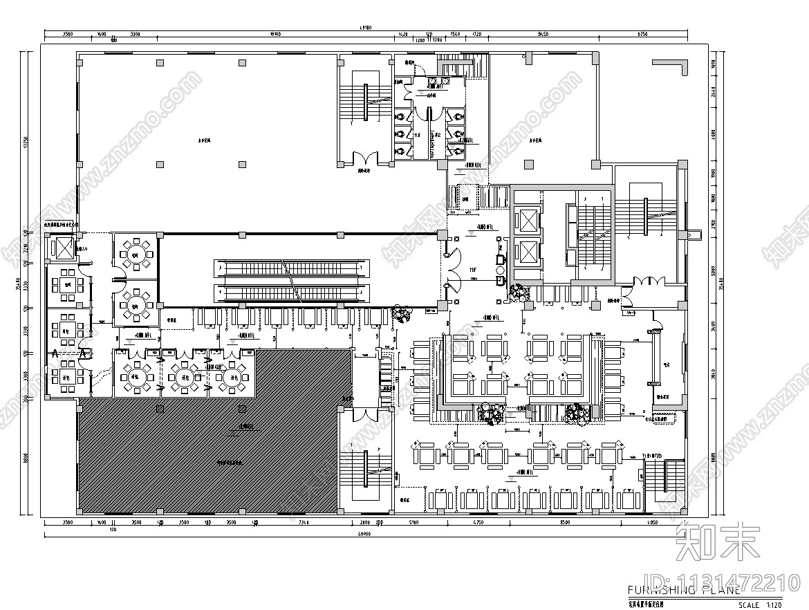 小龙坎绵阳二店连锁火锅店装修施工图设计施工图下载【ID:1131472210】