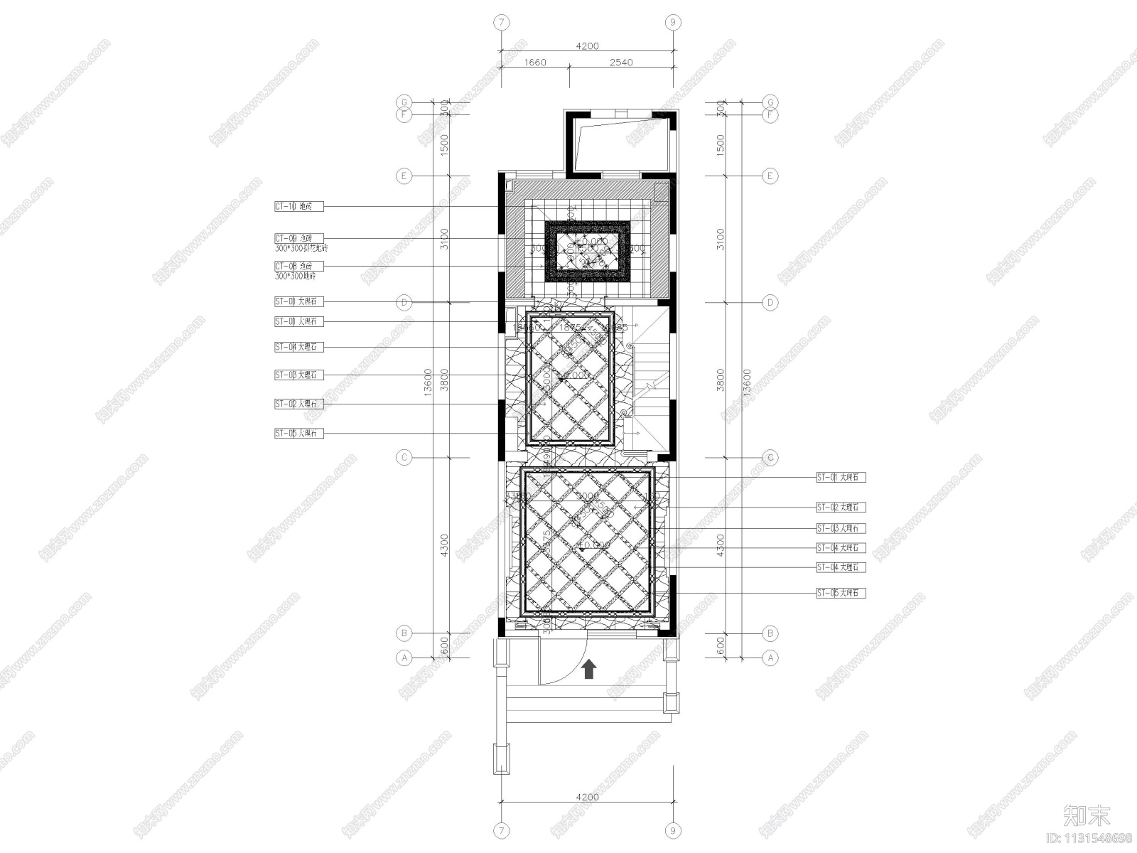 河北175㎡法式二居联排别墅样板间施工图cad施工图下载【ID:1131548698】