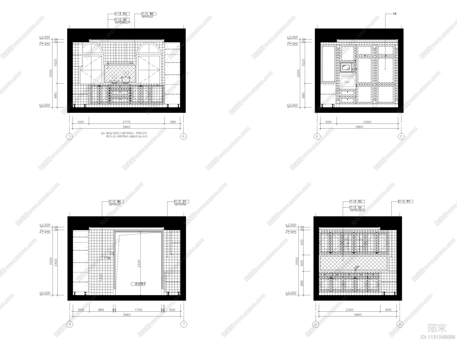 河北175㎡法式二居联排别墅样板间施工图cad施工图下载【ID:1131548698】