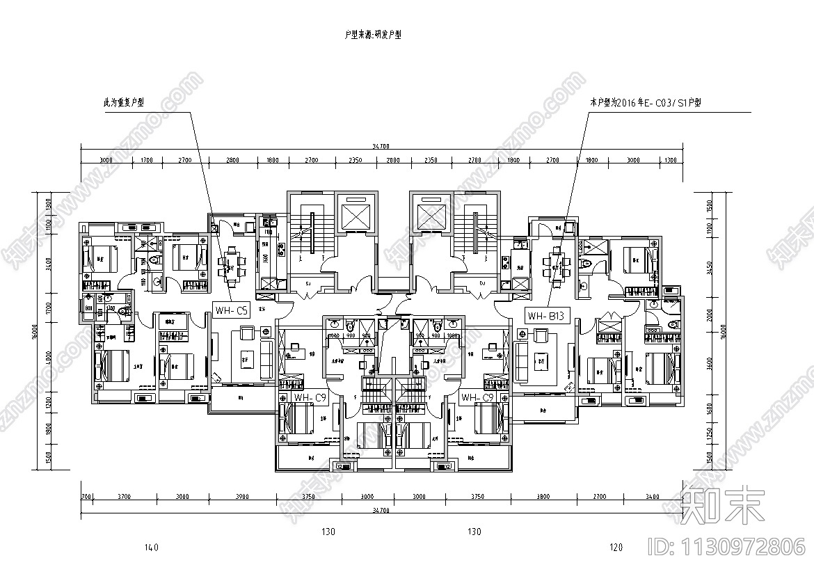 2021年疫情后-华中武汉标准化户型库CAD施工图下载【ID:1130972806】