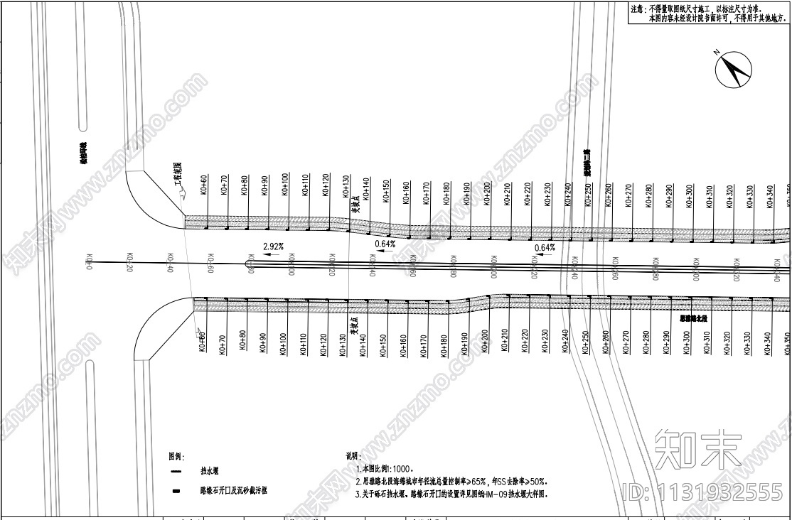 贵州城市主干路给排水施工图（含大样图）cad施工图下载【ID:1131932555】