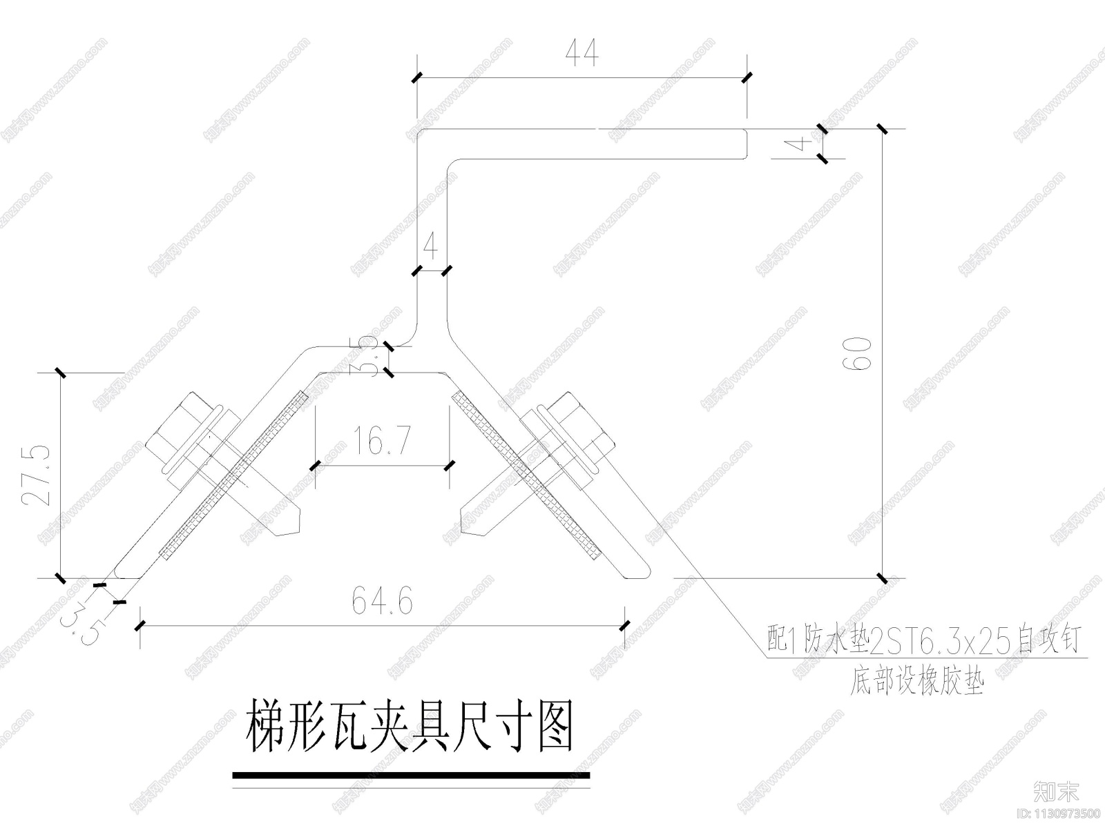 分布式彩钢瓦光伏发电支架土建施工图2020施工图下载【ID:1130973500】