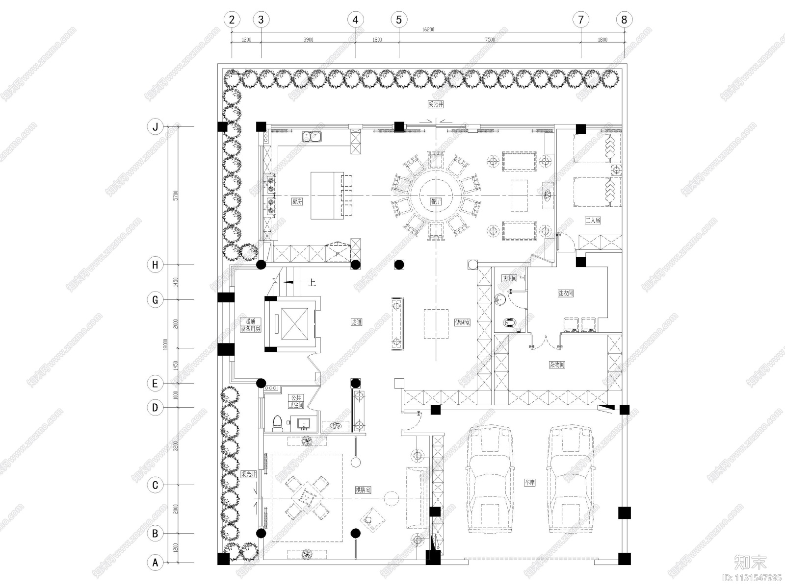 成都中德麓府别墅四合院CAD平面图+3D模型cad施工图下载【ID:1131547995】