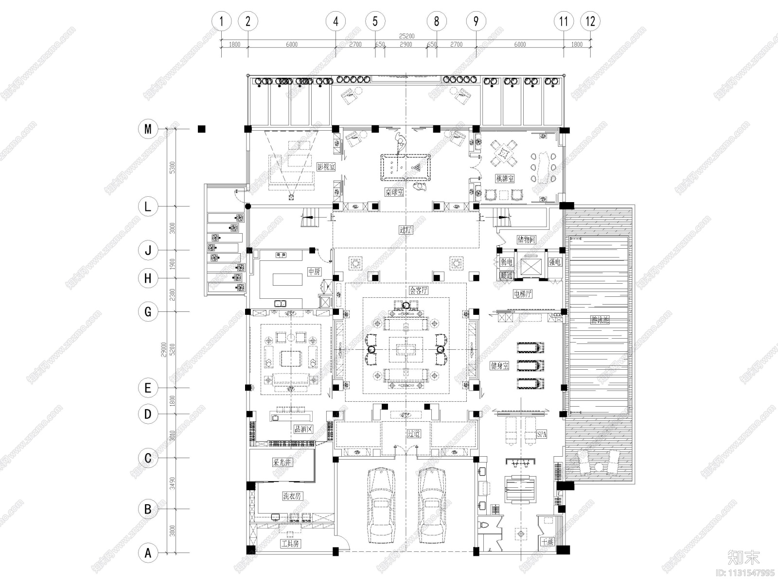 成都中德麓府别墅四合院CAD平面图+3D模型cad施工图下载【ID:1131547995】