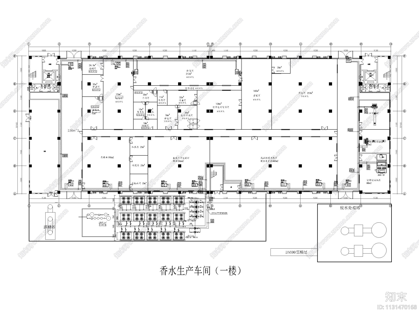 江苏某化妆品生产厂房洁净空调系统施工图施工图下载【ID:1131470168】