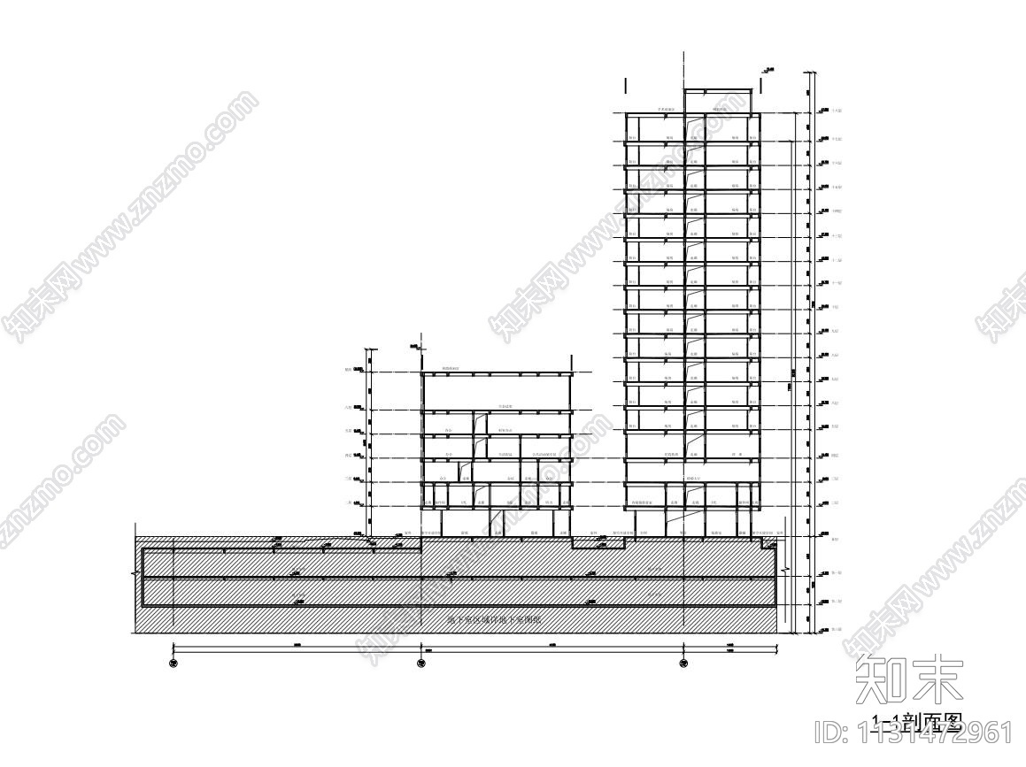 贵州高层综合楼医院建筑设计施工图CAD+PD施工图下载【ID:1131472961】