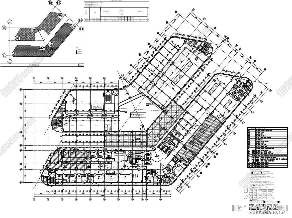 贵州高层综合楼医院建筑设计施工图CAD+PD施工图下载【ID:1131472961】