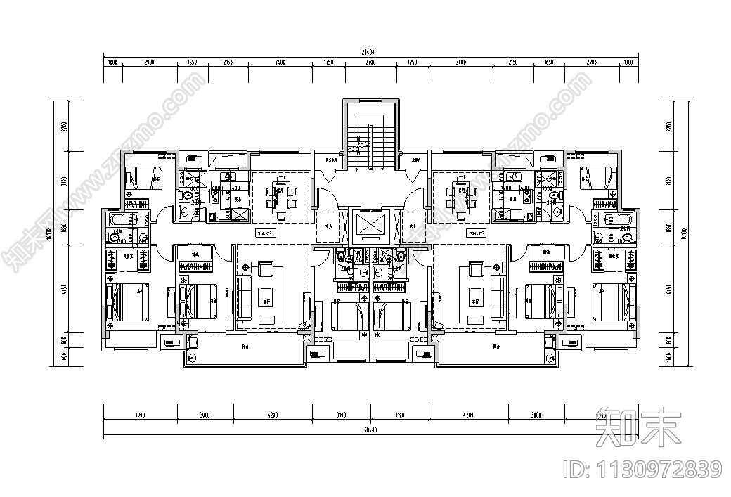 2021年疫情后-华东苏南标准化户型库CAD施工图下载【ID:1130972839】