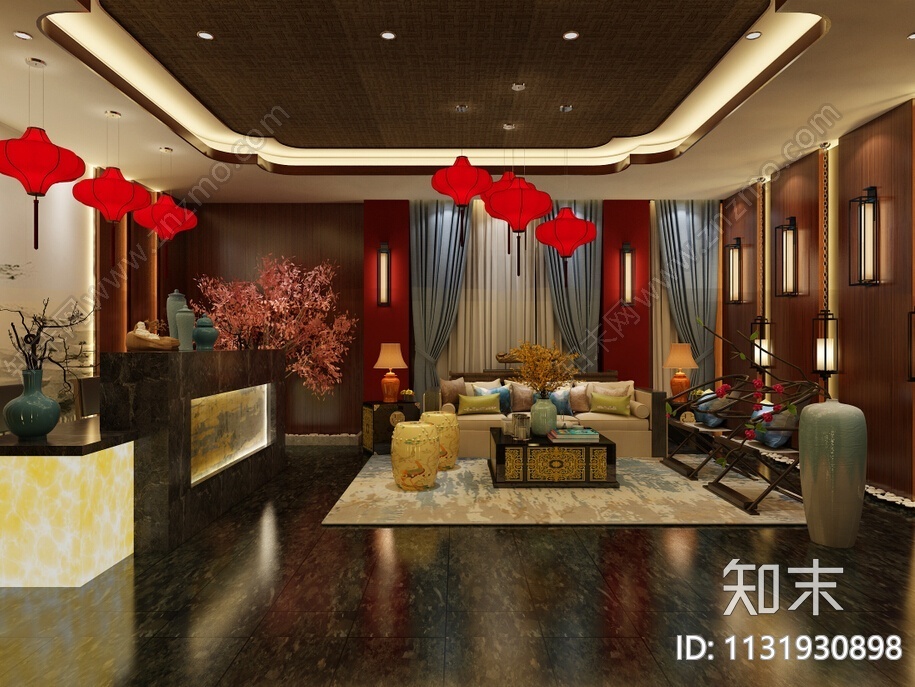 北京足疗养生会所设计施工图（含效果图）cad施工图下载【ID:1131930898】