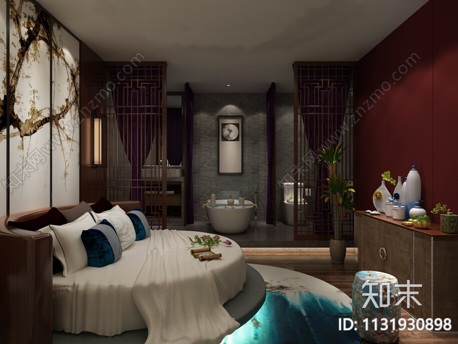 北京足疗养生会所设计施工图（含效果图）cad施工图下载【ID:1131930898】