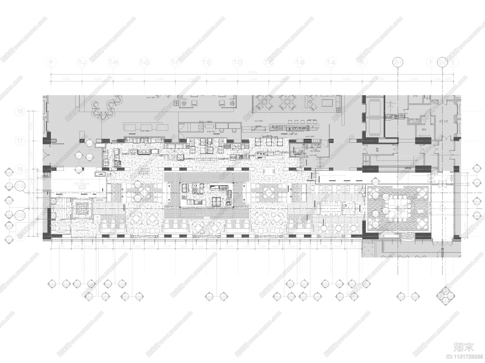广州全日餐厅室内装修设计施工图+SU模型cad施工图下载【ID:1131729266】