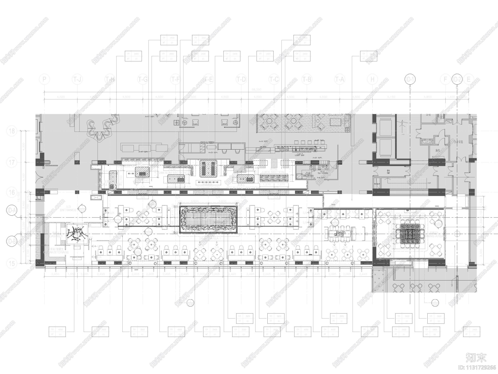 广州全日餐厅室内装修设计施工图+SU模型cad施工图下载【ID:1131729266】