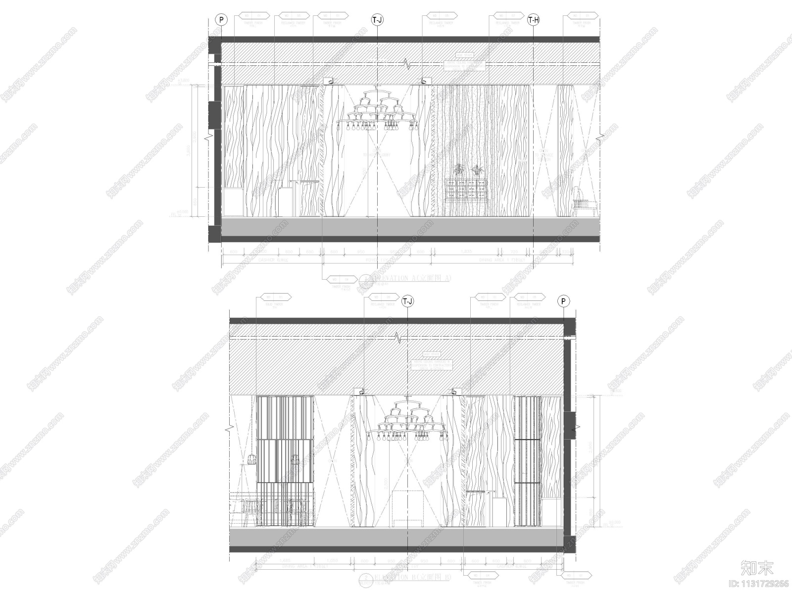 广州全日餐厅室内装修设计施工图+SU模型cad施工图下载【ID:1131729266】