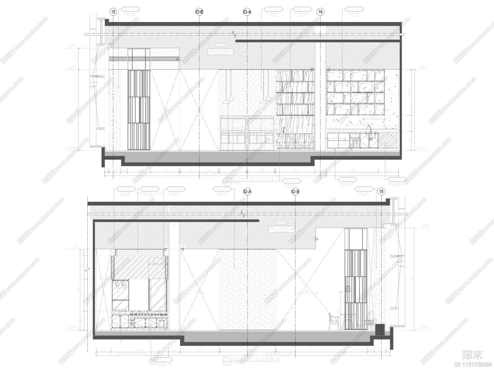 广州全日餐厅室内装修设计施工图+SU模型cad施工图下载【ID:1131729266】