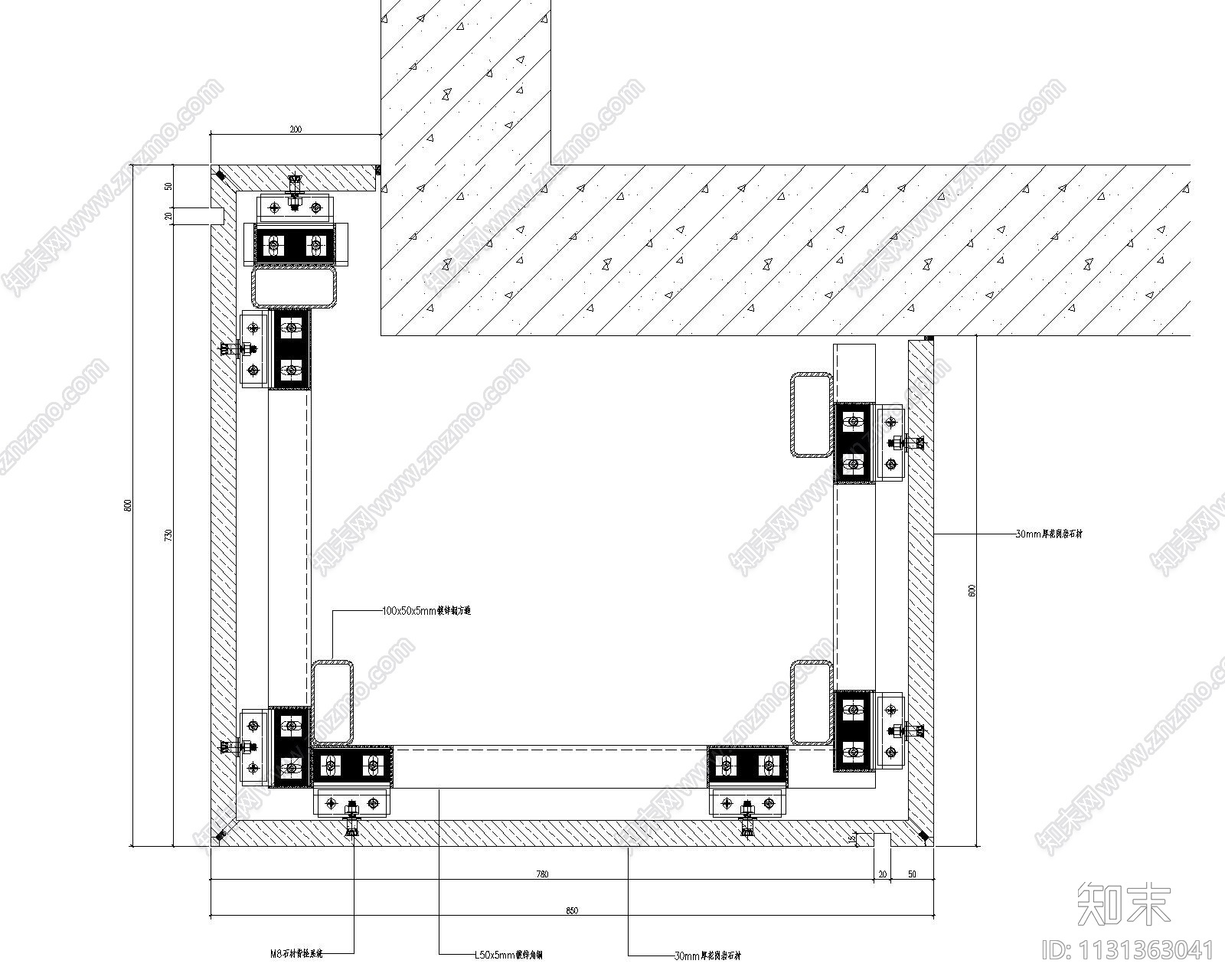 剪力墙结构住宅石材铝板幕墙施工图2022+56Pcad施工图下载【ID:1131363041】