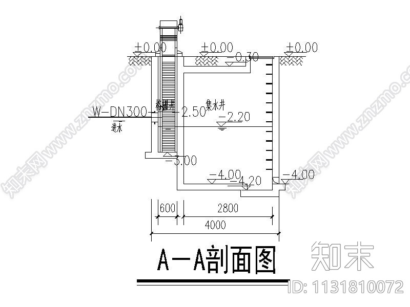 某市人民医院污水处理工程施工图（CAD,14张）cad施工图下载【ID:1131810072】