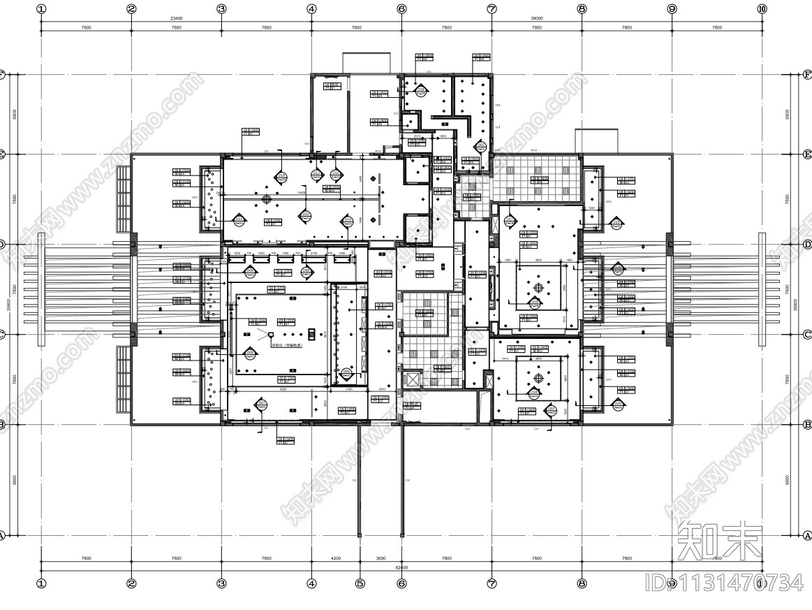 中海石油液化天然气现代轻奢餐厅cad施工图下载【ID:1131470734】