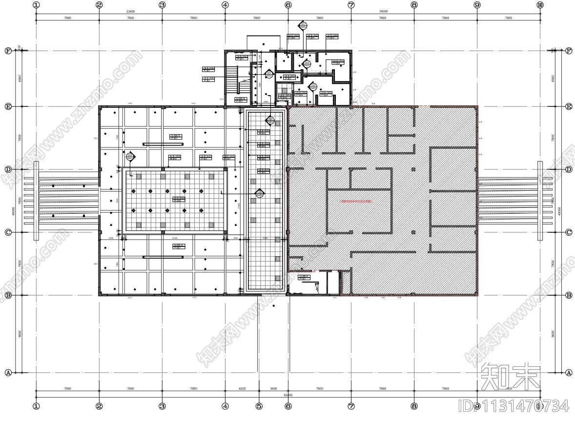 中海石油液化天然气现代轻奢餐厅cad施工图下载【ID:1131470734】