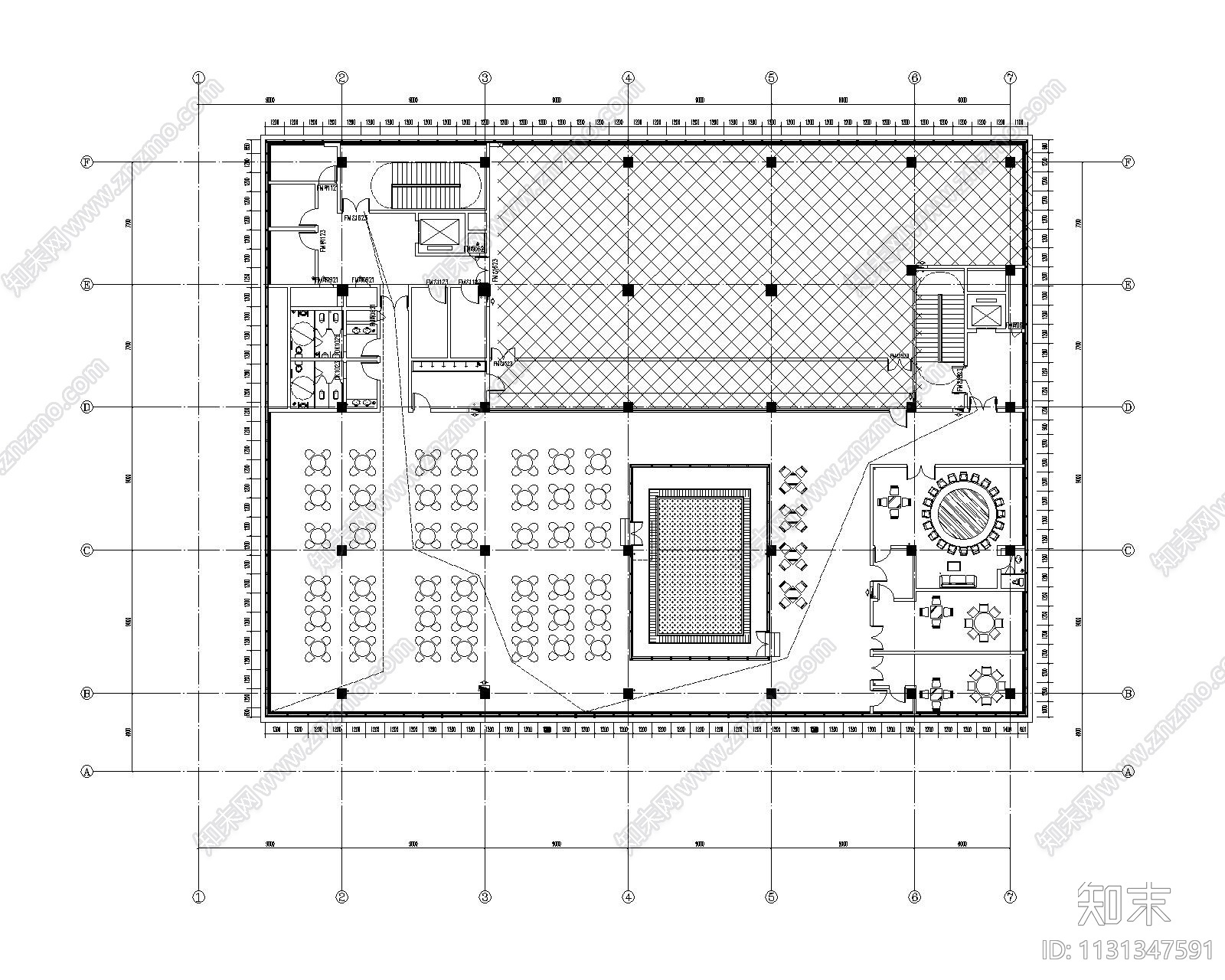 框架结构学生食堂铝板幕墙施工图2022+60P施工图下载【ID:1131347591】