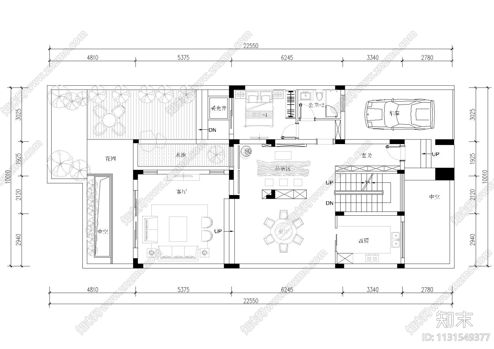 广东现代三层五居室别墅样板间设计施工图cad施工图下载【ID:1131549377】