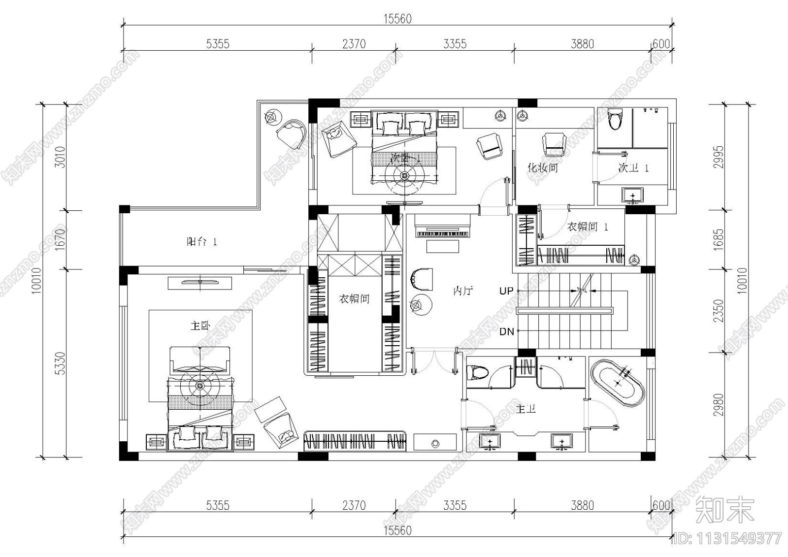 广东现代三层五居室别墅样板间设计施工图cad施工图下载【ID:1131549377】