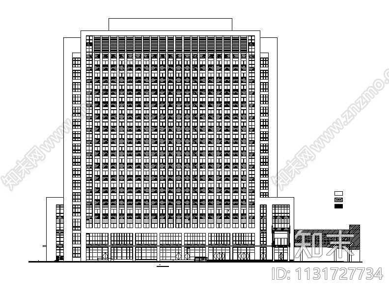 安徽高层市级二级甲等综合性人民医院建筑施工图施工图下载【ID:1131727734】