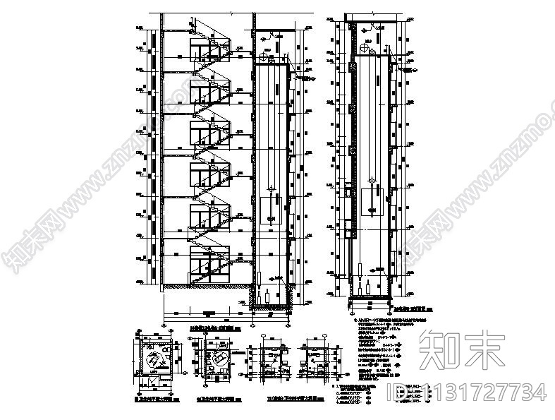 安徽高层市级二级甲等综合性人民医院建筑施工图施工图下载【ID:1131727734】