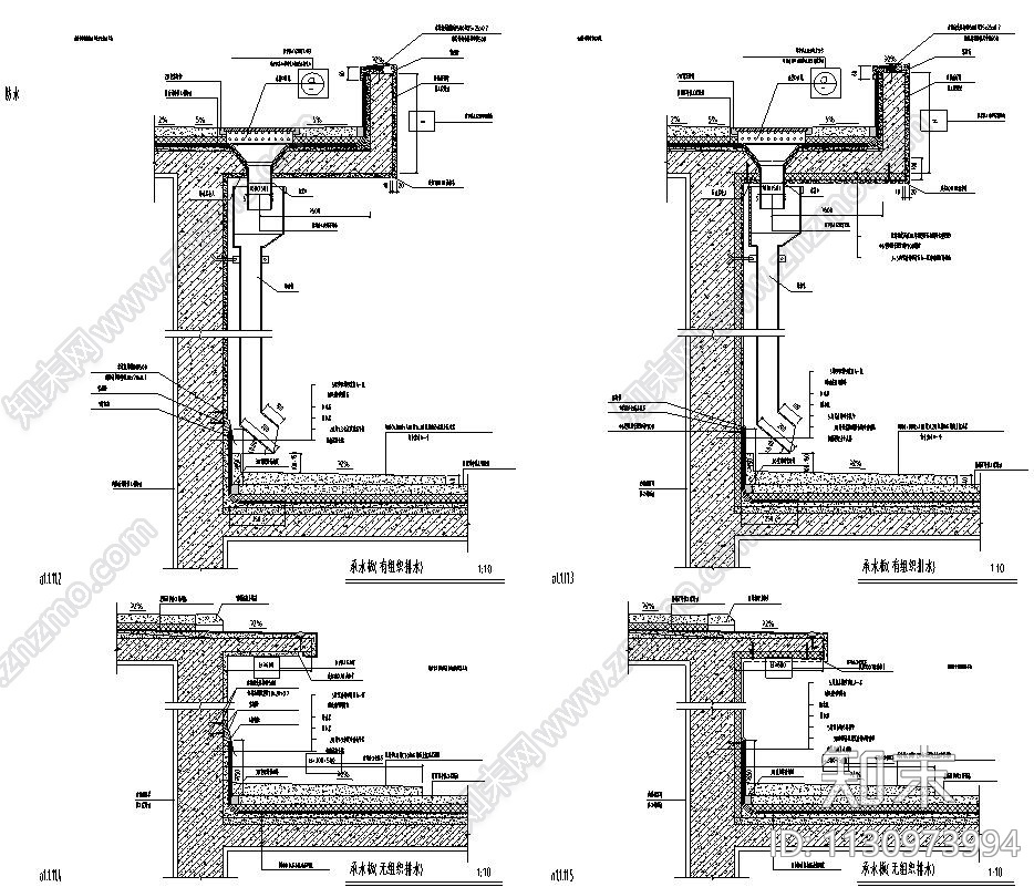 防水通用节点详图设计施工图下载【ID:1130973994】