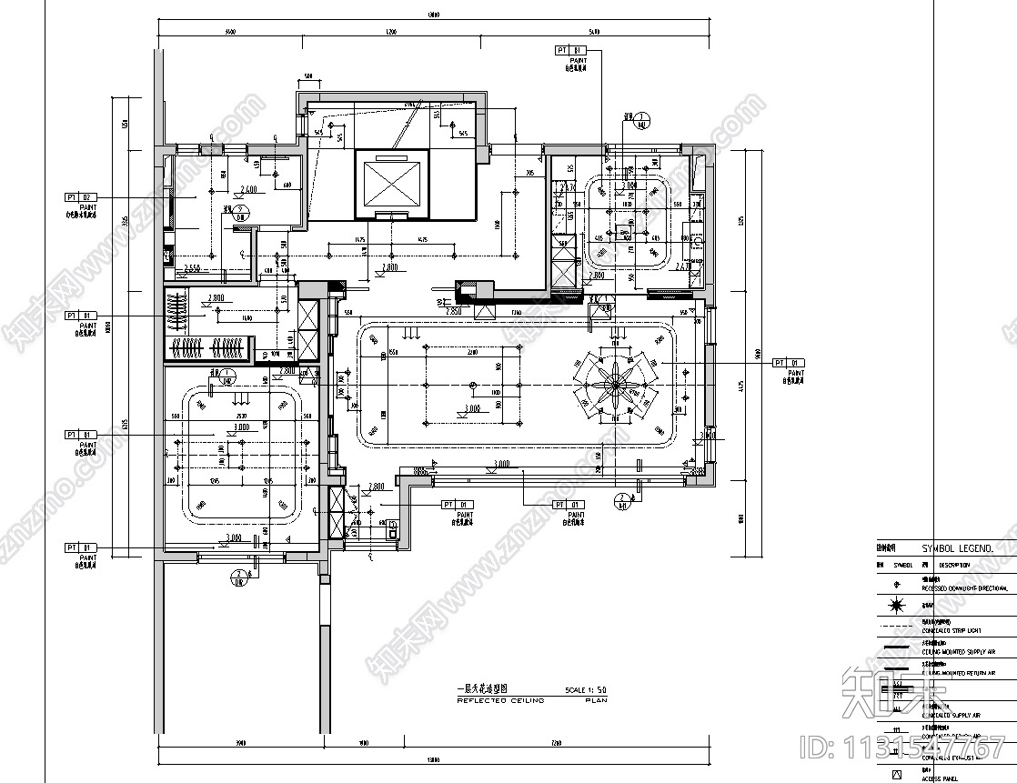 江苏苏州现代中式别墅CAD施工图+效果图施工图下载【ID:1131547767】