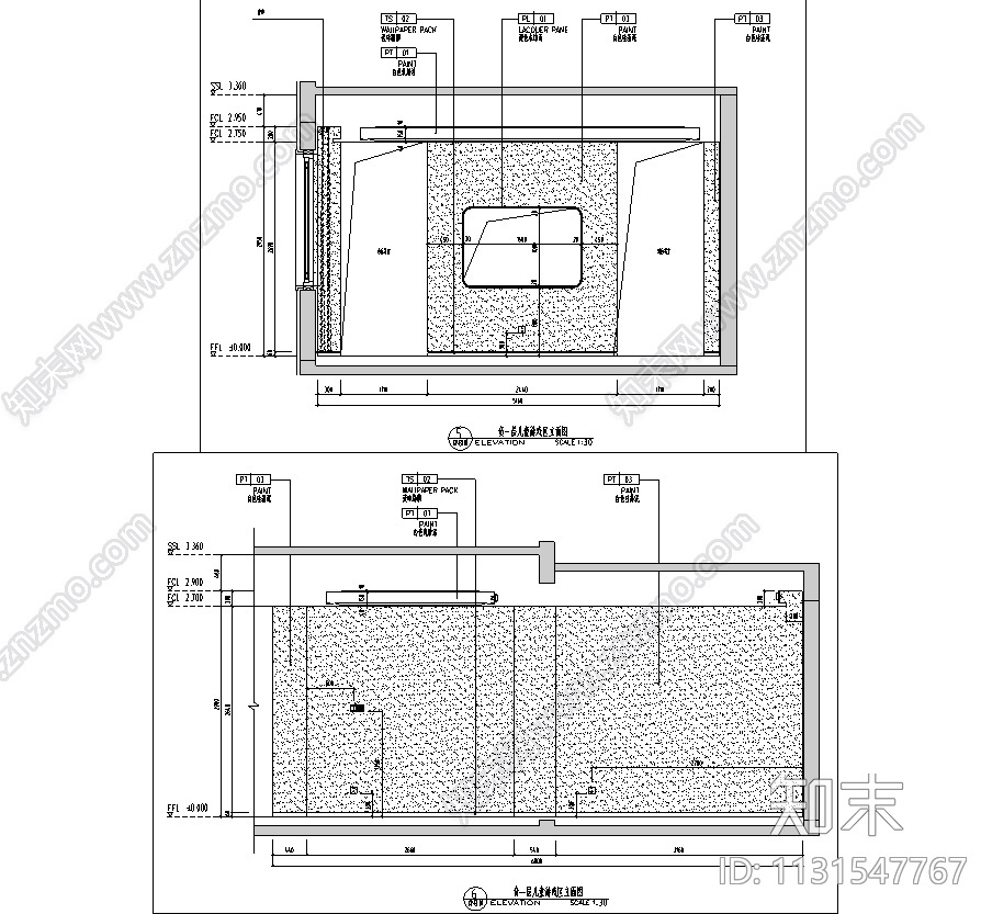 江苏苏州现代中式别墅CAD施工图+效果图施工图下载【ID:1131547767】