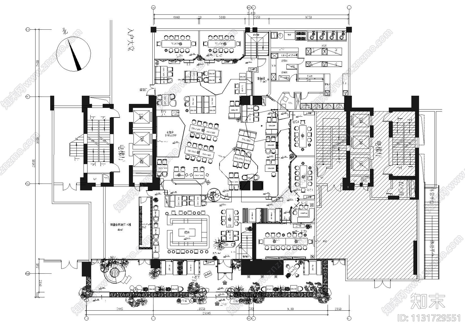 湖北武汉胡桃里音乐餐厅室内装饰施工图cad施工图下载【ID:1131729551】