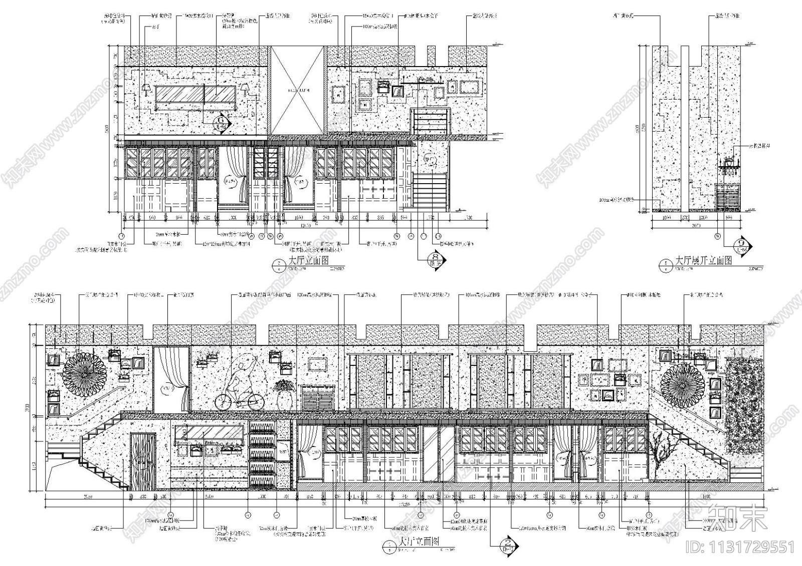 湖北武汉胡桃里音乐餐厅室内装饰施工图cad施工图下载【ID:1131729551】