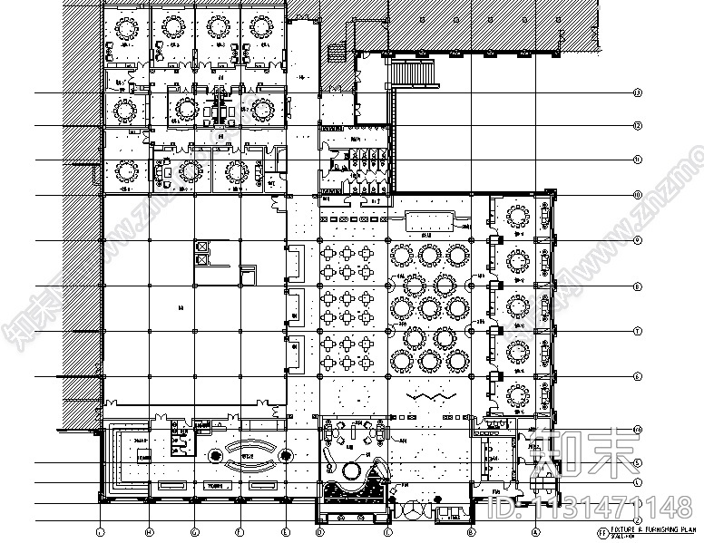 安徽芜湖知名地产酒店餐饮区--整套施工图纸（含85张CAD图纸）施工图下载【ID:1131471148】