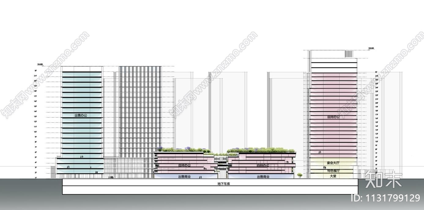 杭州高层商业综合体建筑设计PDF+CAD+SU施工图下载【ID:1131799129】