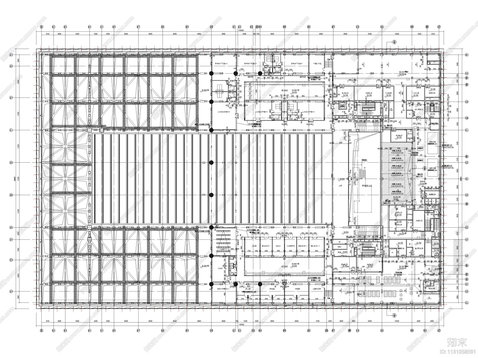 深圳美术馆+图书馆项目全套建筑施工图施工图下载【ID:1131058591】