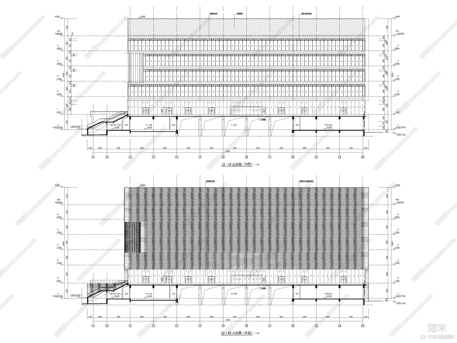 深圳美术馆+图书馆项目全套建筑施工图施工图下载【ID:1131058591】