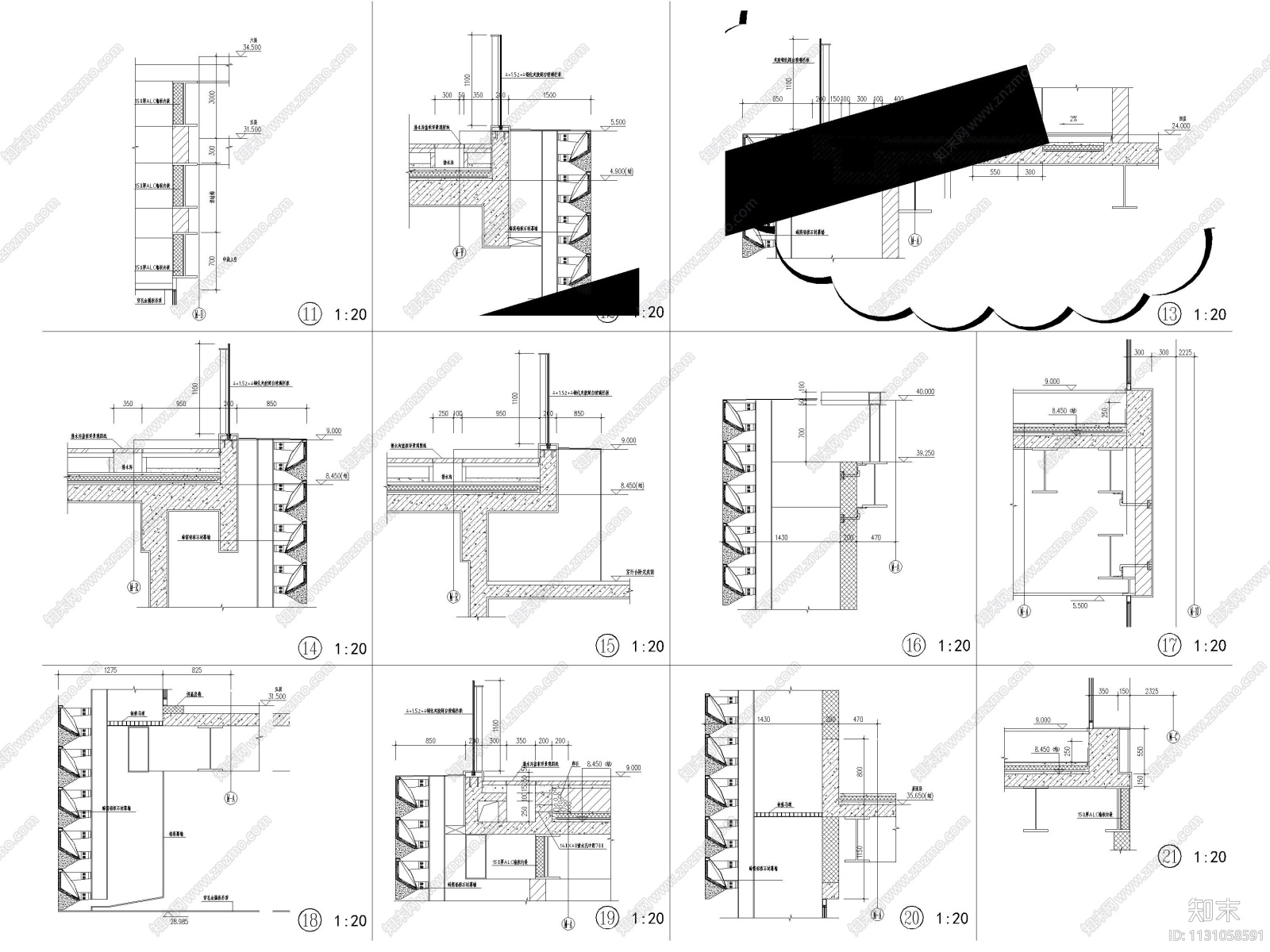 深圳美术馆+图书馆项目全套建筑施工图施工图下载【ID:1131058591】