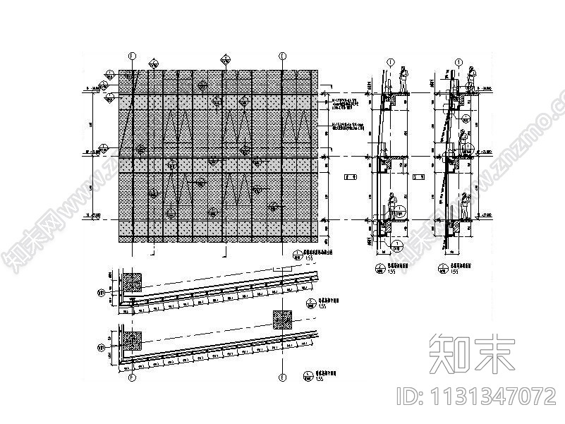 27层超高层商业综合体玻璃幕墙施工图2014cad施工图下载【ID:1131347072】