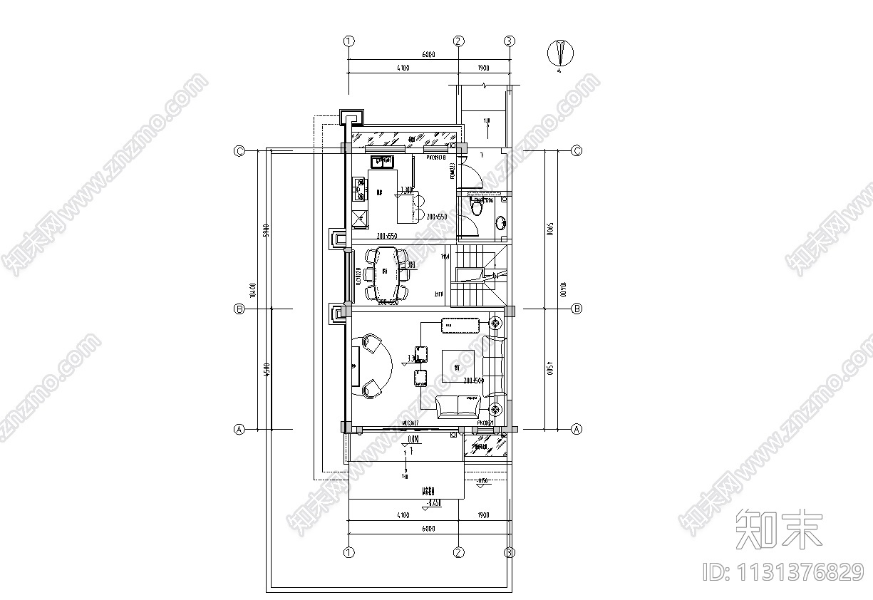 四川联排别墅样板间效果图+施工图CAD施工图下载【ID:1131376829】