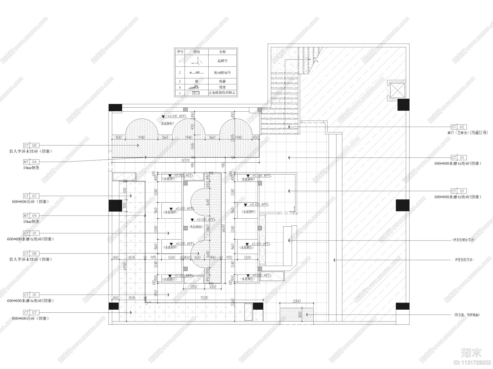 安徽合肥600㎡中餐厅室内装修设计施工图cad施工图下载【ID:1131729252】