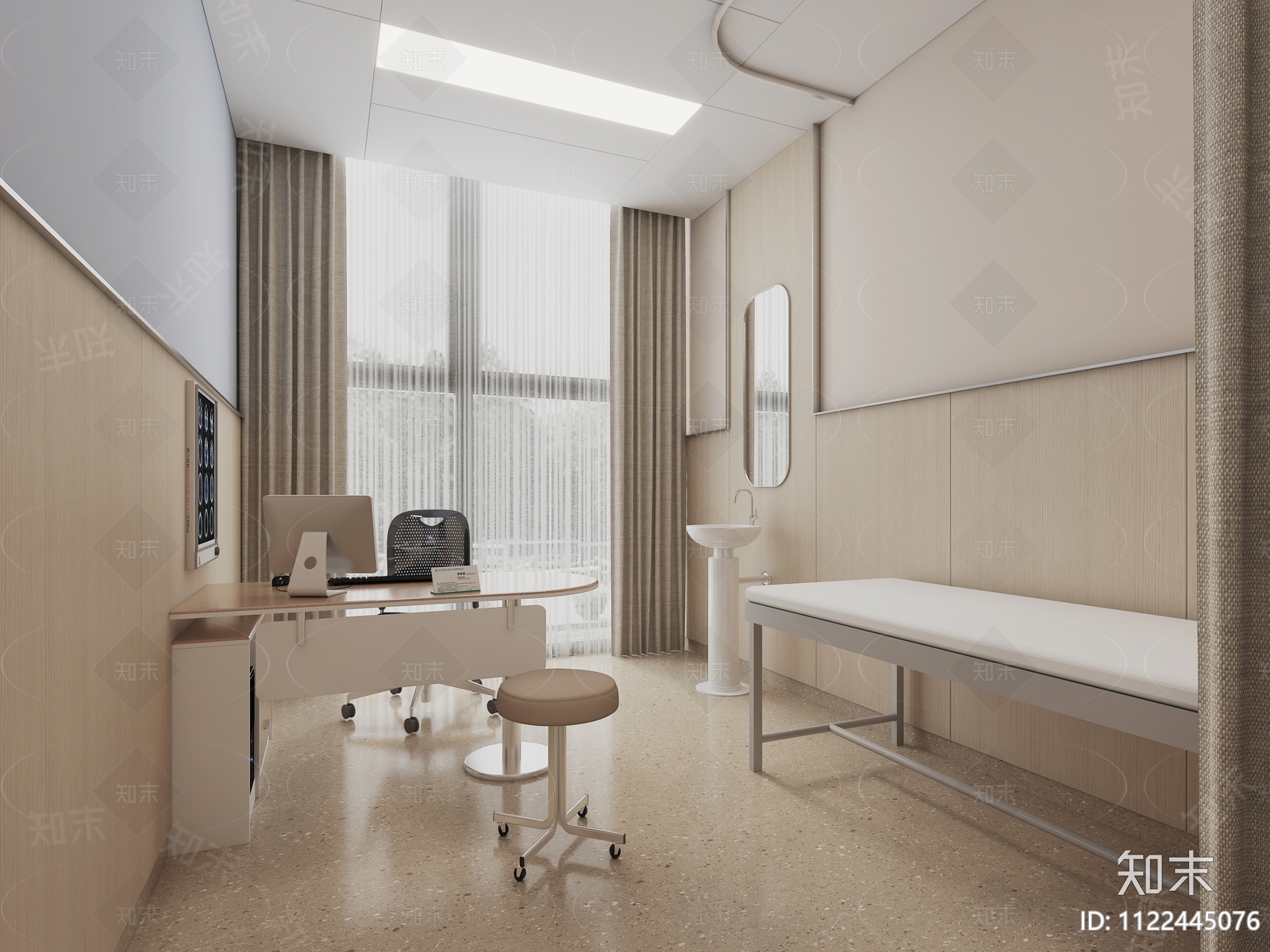 现代医院诊室3D模型下载【ID:1122445076】_知末3d模型网