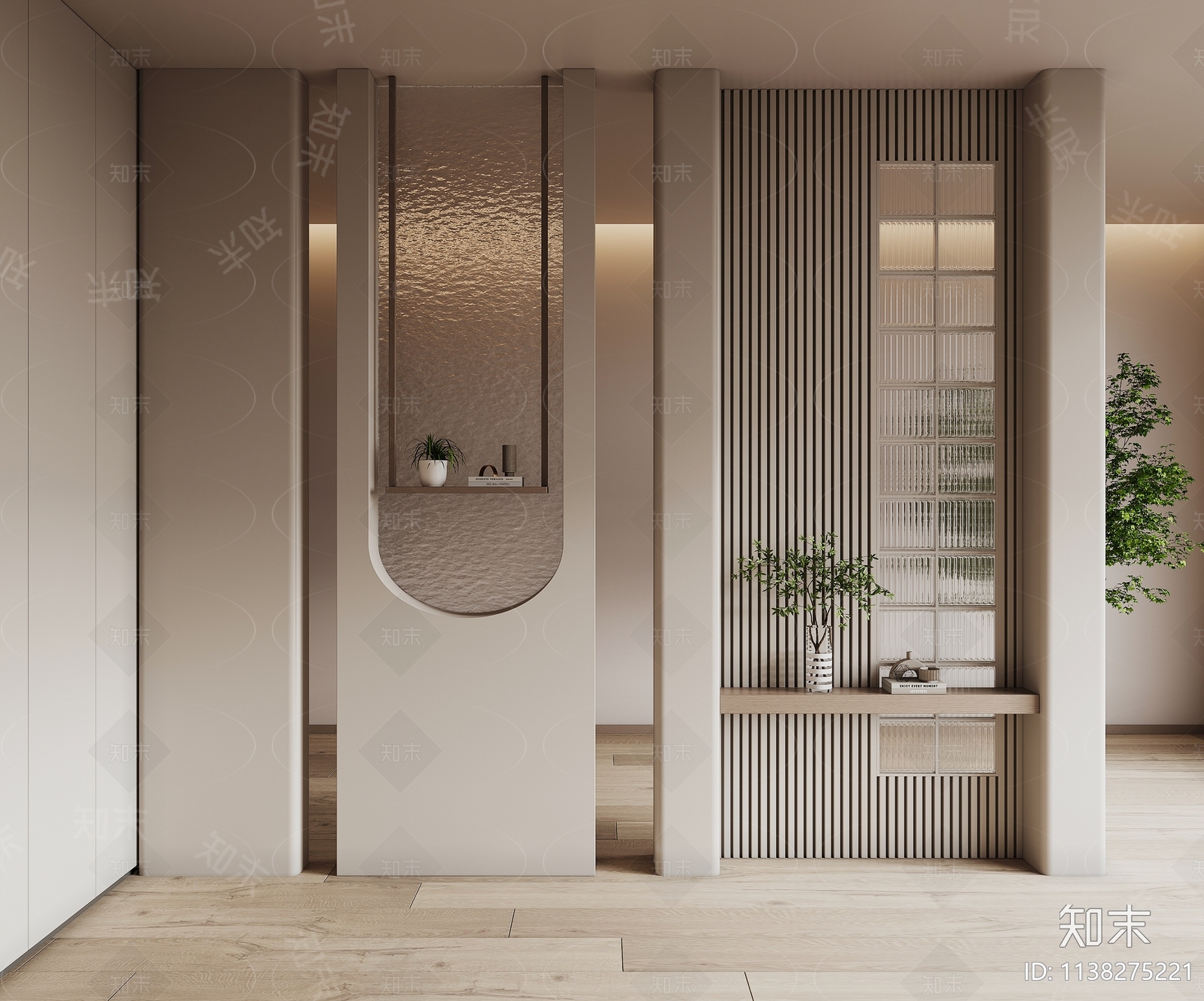 现代玄关3D模型下载【ID:1138275221】_知末3d模型网