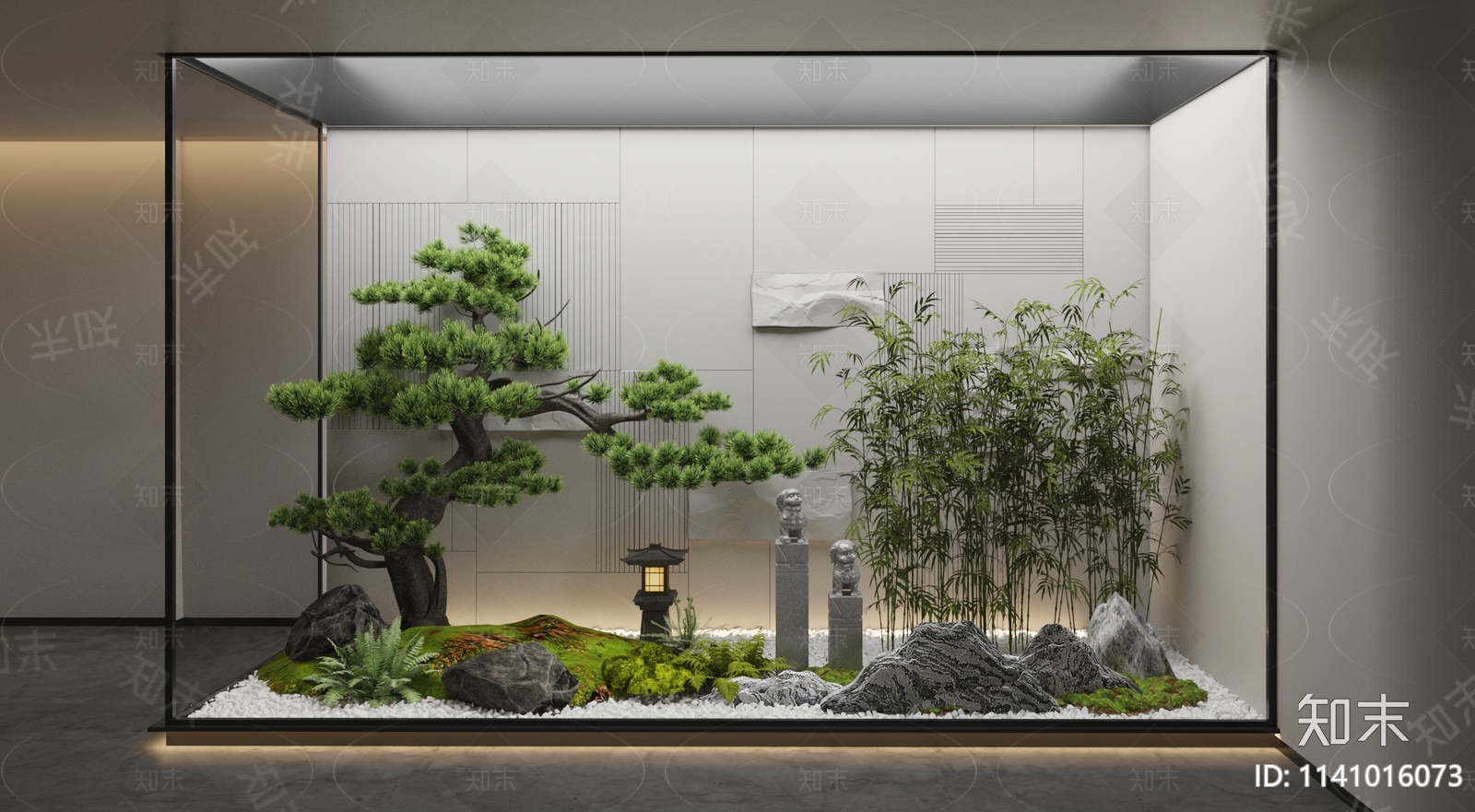 新中式景观造景3D模型下载【ID:1141016073】_知末3d模型网